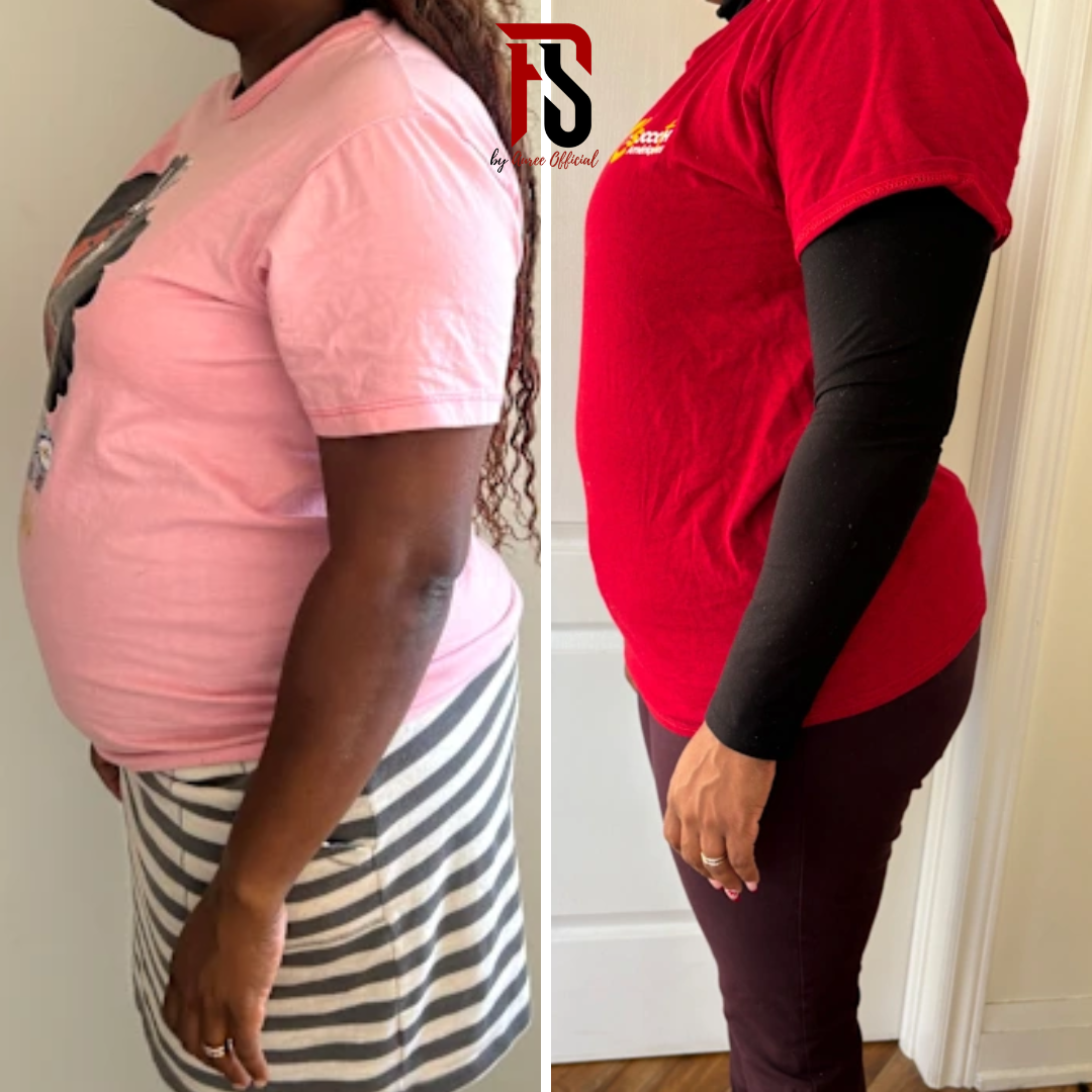 Transformation avant après de face 2